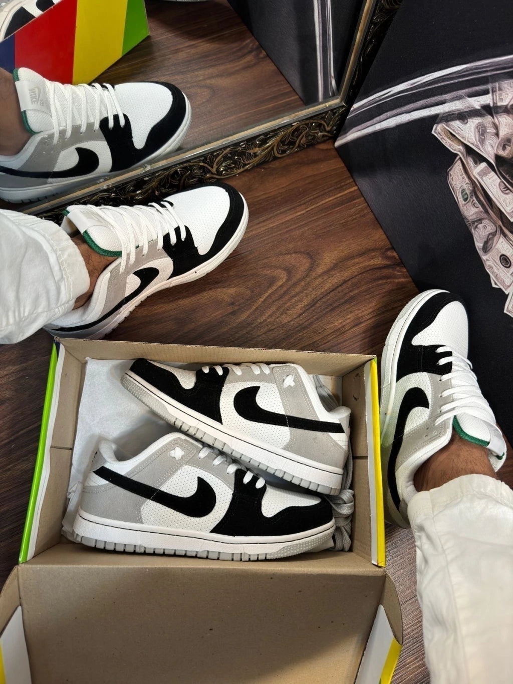 Air Dunk Low Blanco y Negro