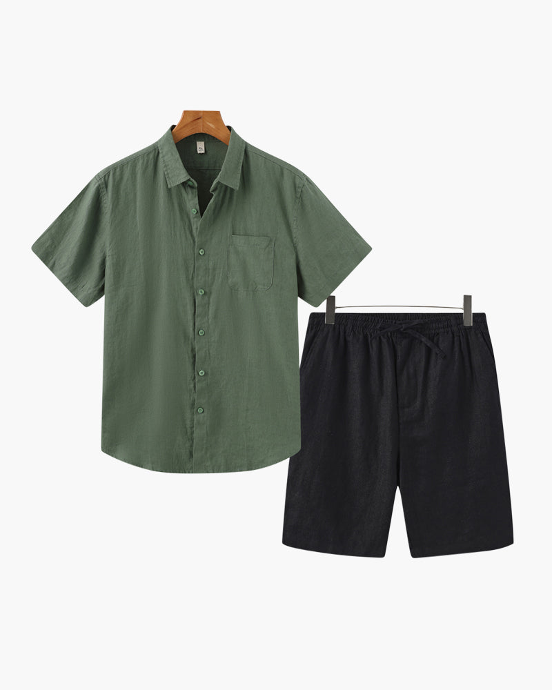 Old Money Leinen-Set (Shorts) – milano®