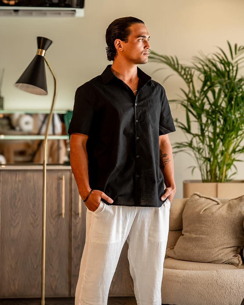 Cape Town – Camisa de lino de manga corta