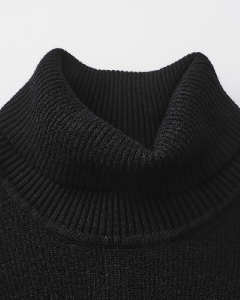 Jersey de cuello alto de Gstaad de lana merina