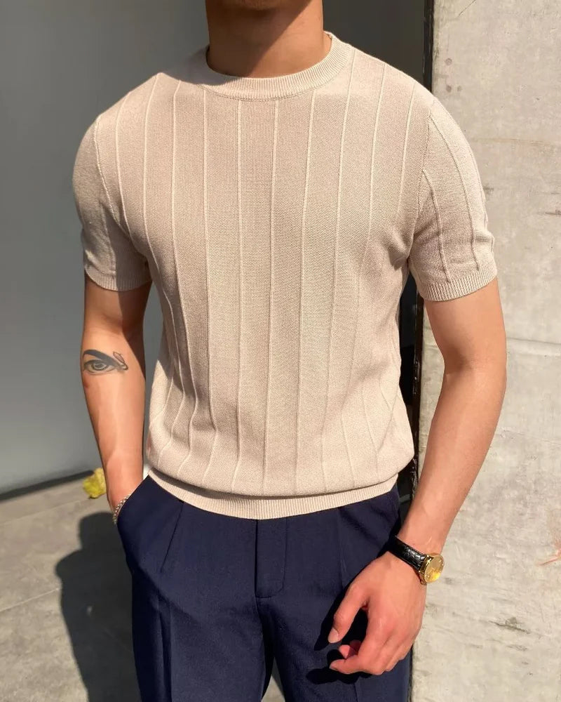 Geripptes T-Shirt Cannes – milano®
