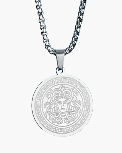 Collar largo Medusa (oro y plata)