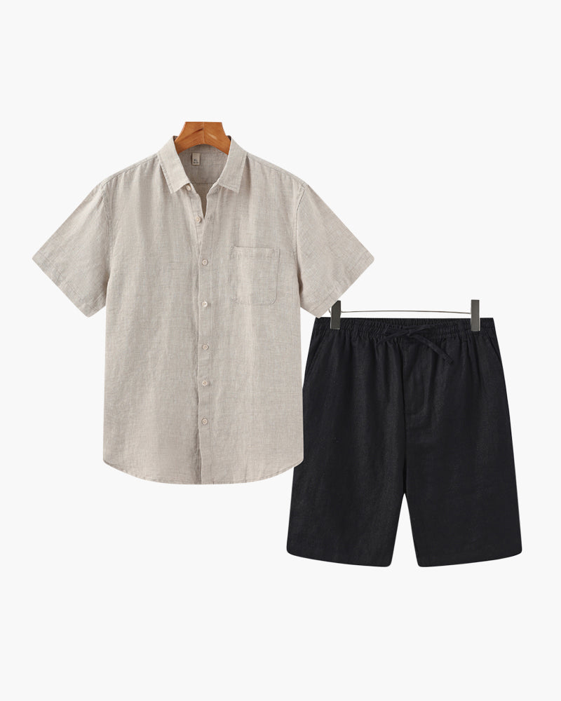 Old Money Leinen-Set (Shorts) – milano®