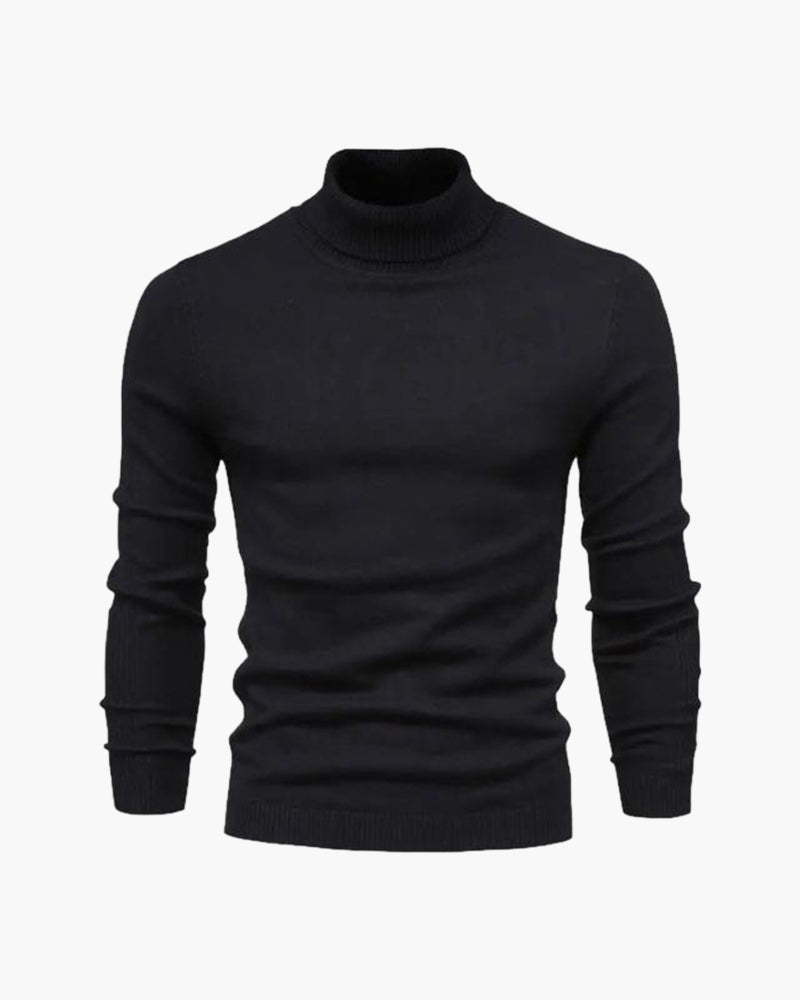 Jersey de cuello alto de Gstaad de lana merina