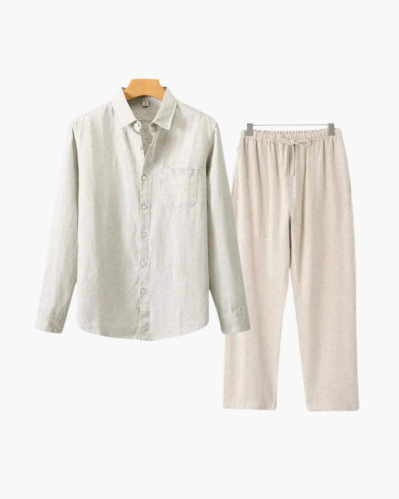 Old Money Leinen-Set (Langarm) – milano®