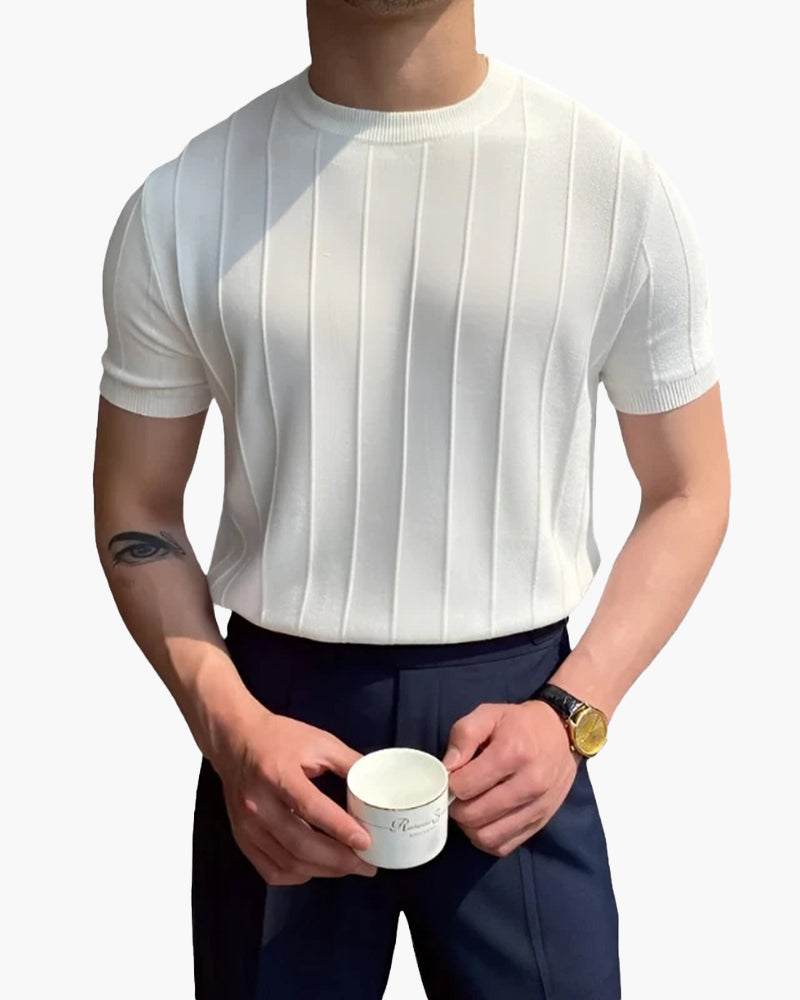 Geripptes T-Shirt Cannes – milano®