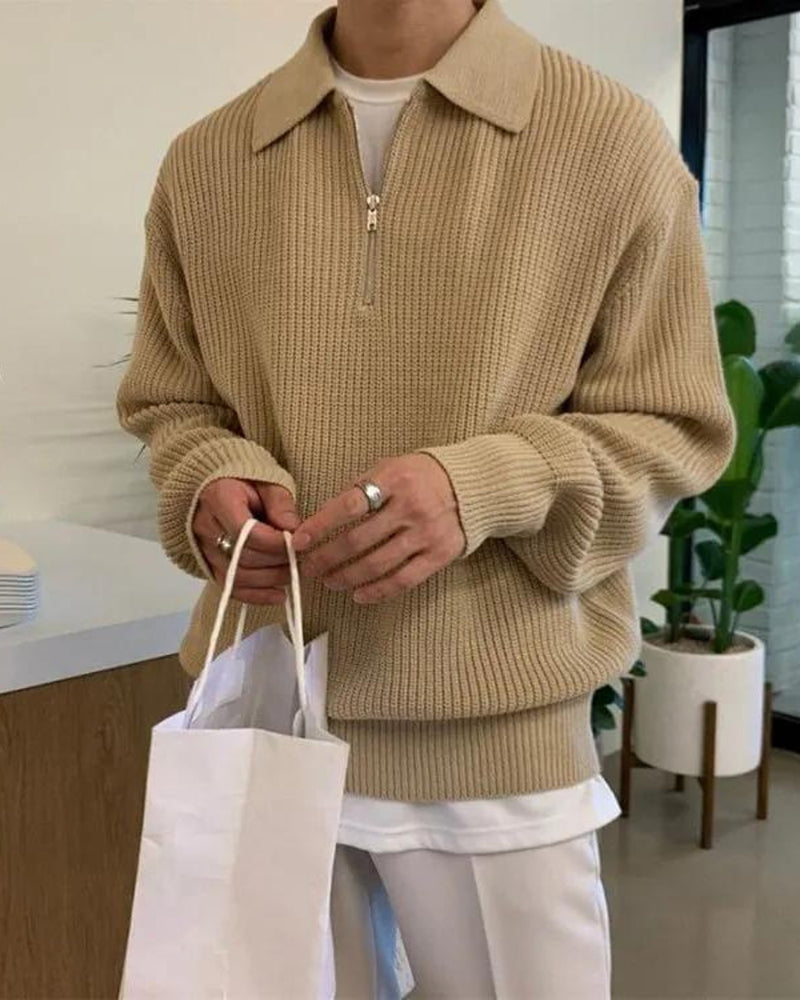 Pullover Cesare mit halbem Reißverschluss - Milano®