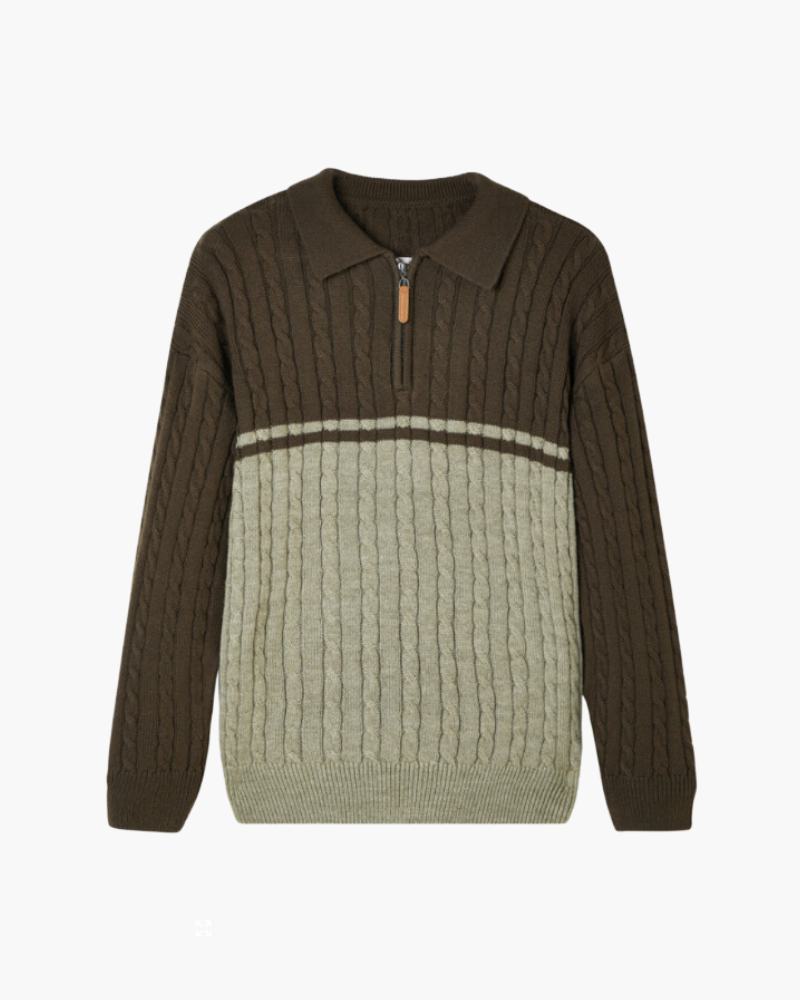 Pullover mit Reißverschluss aus 100 % Premium-Wolle - Milano®