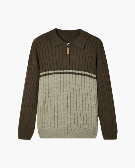 Pullover mit Reißverschluss aus 100 % Premium-Wolle - Milano®