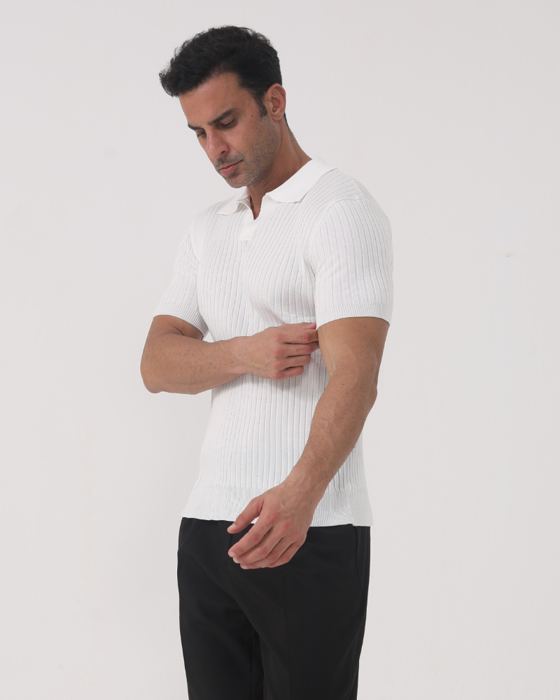 Florenz – Geripptes Baumwollpolo – milano®