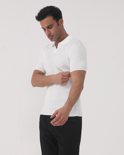 Florenz – Geripptes Baumwollpolo – milano®