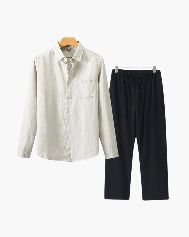 Old Money Leinen-Set (Langarm) – milano®