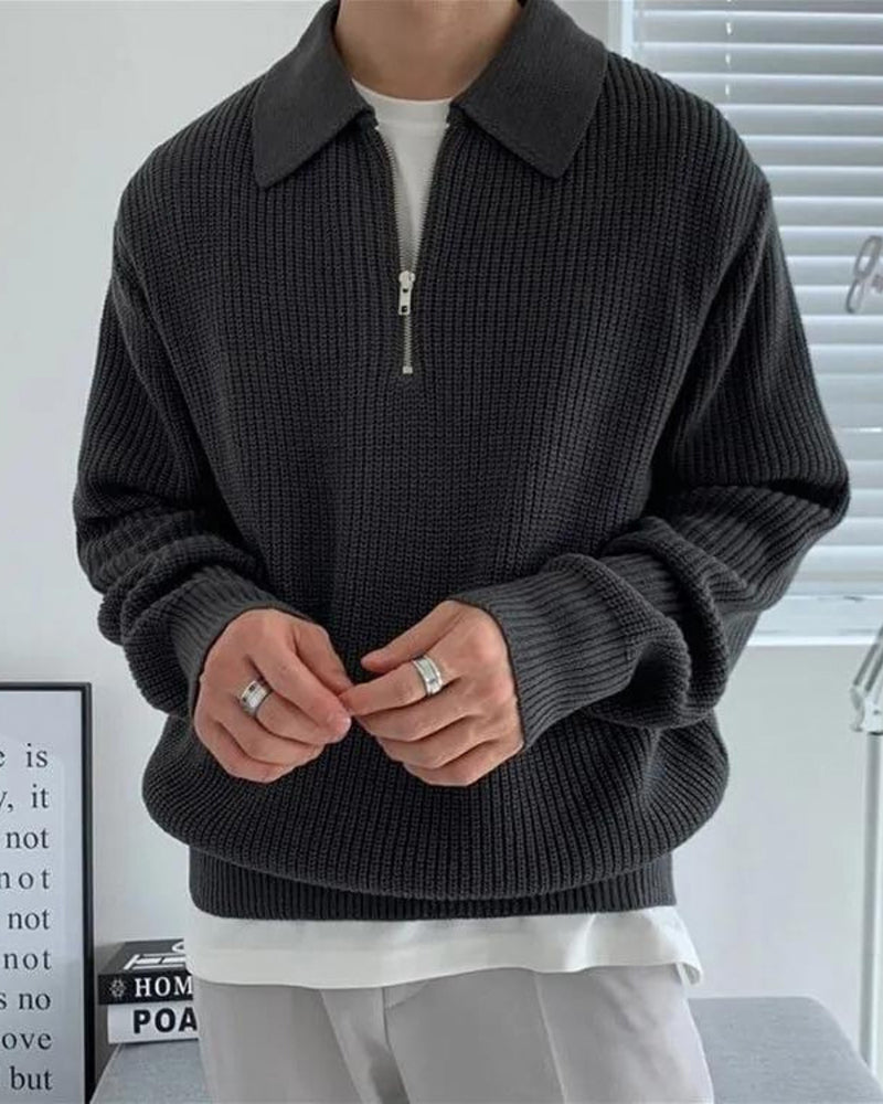 Pullover Cesare mit halbem Reißverschluss - Milano®