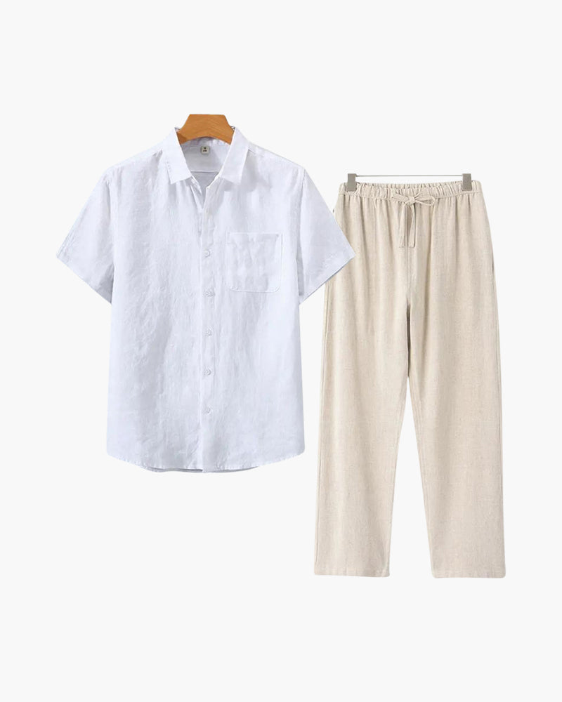 Old Money Leinen-Set (Kurzarm) – milano®