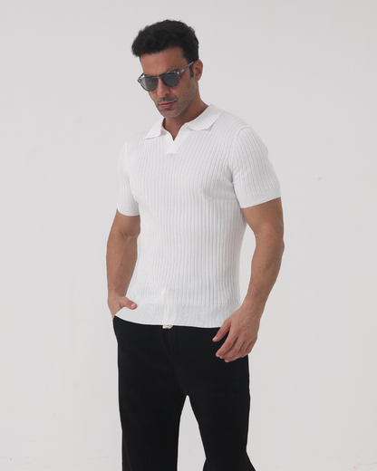 Florenz – Geripptes Baumwollpolo – milano®