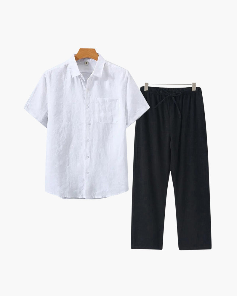 Old Money Leinen-Set (Kurzarm) – milano®