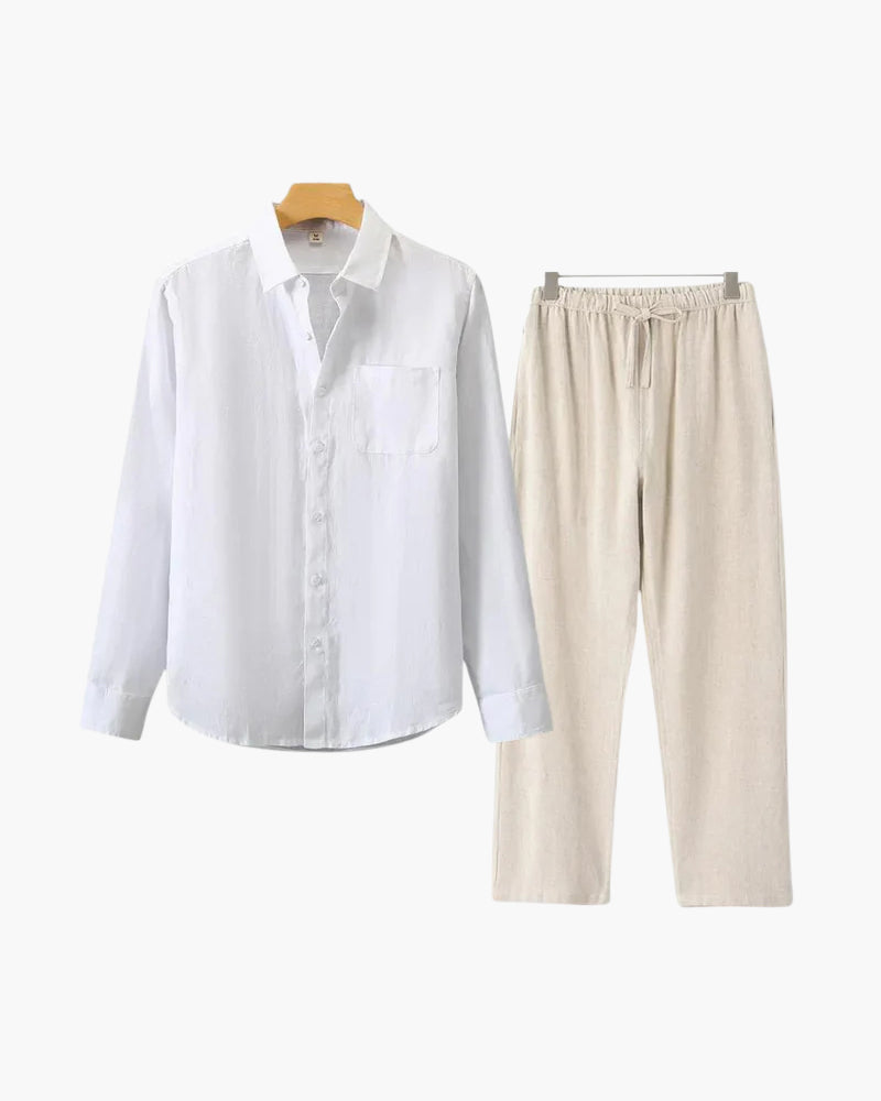 Old Money Leinen-Set (Langarm) – milano®