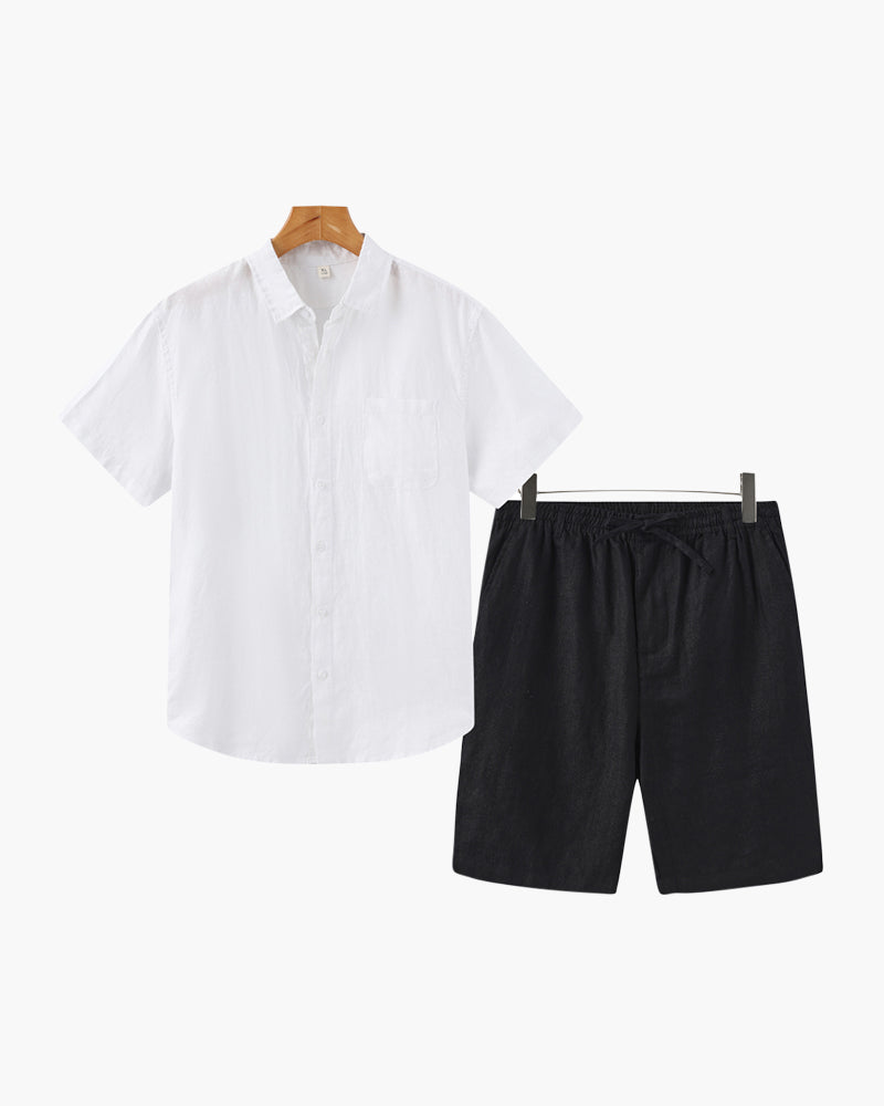 Old Money Leinen-Set (Shorts) – milano®