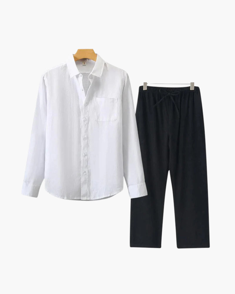 Old Money Leinen-Set (Langarm) – milano®
