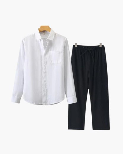 Old Money Leinen-Set (Langarm) – milano®