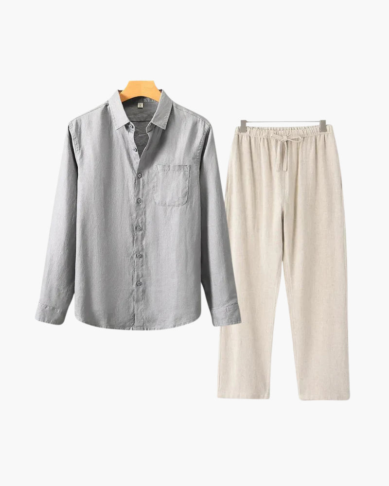Old Money Leinen-Set (Langarm) – milano®